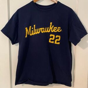 Milwaukee Brewers Christian Yelich Women’s Large T-shirt